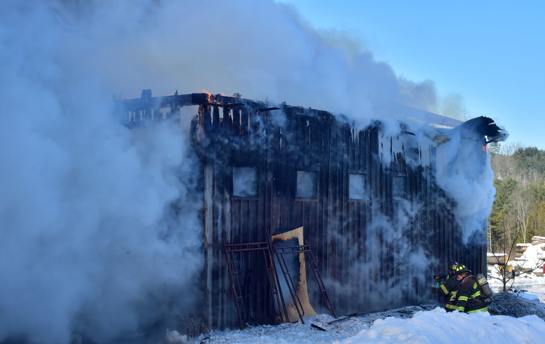 Logging business fire